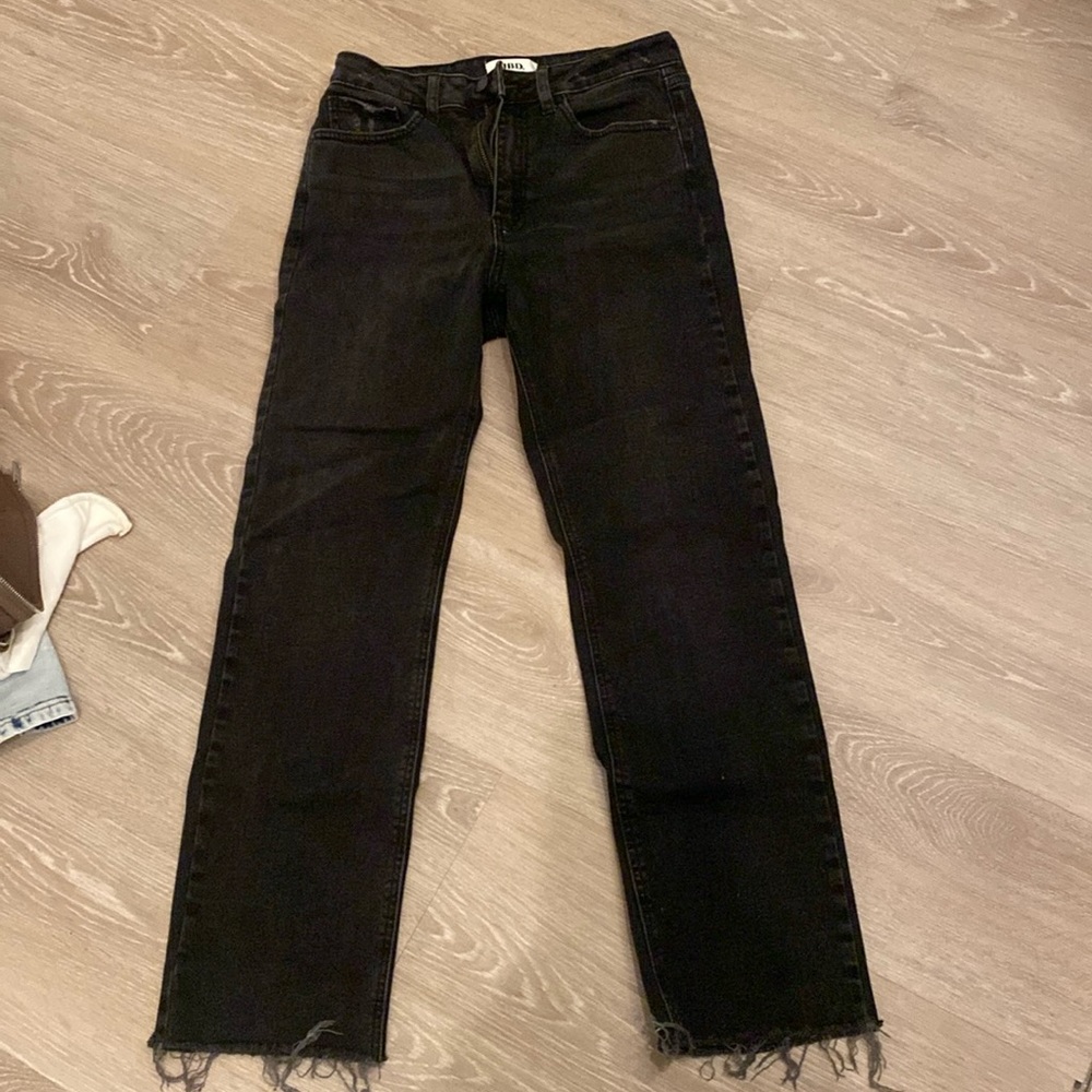 black jeans, never worn, no tags, size 28 waist